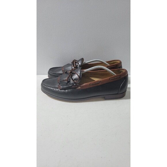 Allen Edmonds Woodstock Loafers Mens Size 9.5 3E Two Tone Black Brown main image 7